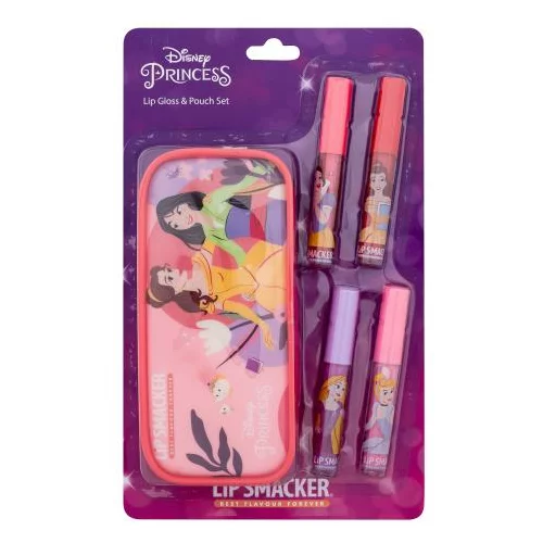 Lip Smacker Disney Princess Lip Gloss & Pouch Set Set glos za ustnice 4 x 6 ml + kozmetična torbica