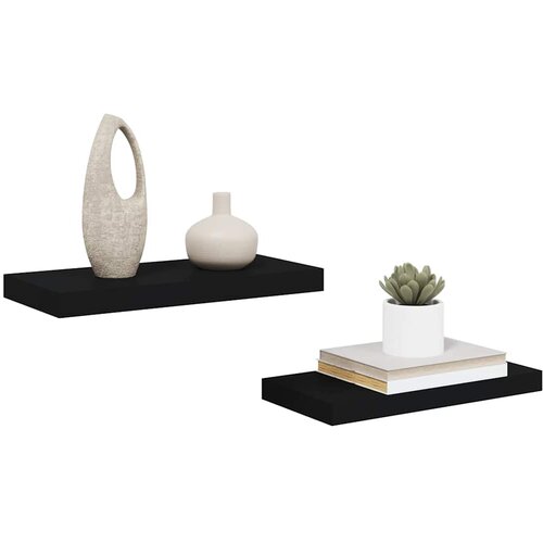  Plutajuće zidne police 2 kom crne 50 x 23 x 3,8 cm MDF Slike