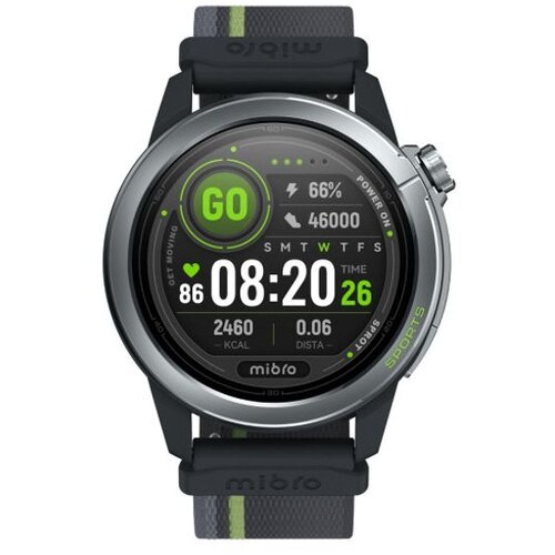 Mibro GS ACTIVE2 PAMETNI SAT GPS, 1.32", 2 NARUKVICE, TAMNO Sivi Cene