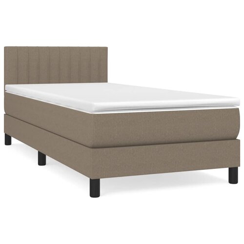 Maison Chic Box spring postelja - Vzmetna postelja z vzmetnico taupe 90x200 cm blago SL19257, (21881449) Slike
