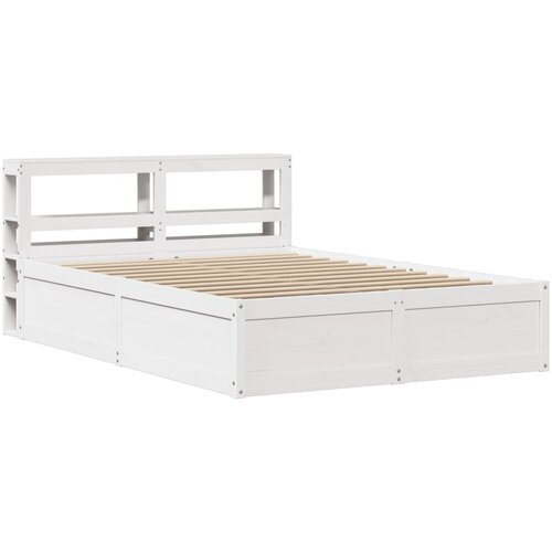 vidaXL Okvir za krevet s uzglavljem bijeli 135 x 190 cm od borovine Cijene