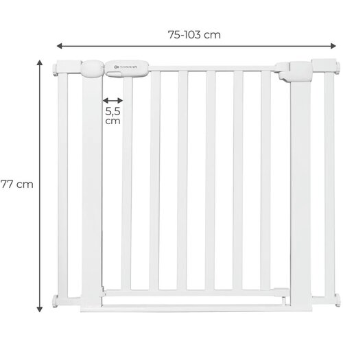 Kinderkraft ZAŠTITNA OGRADICA LOCK&GO WHITE Cene