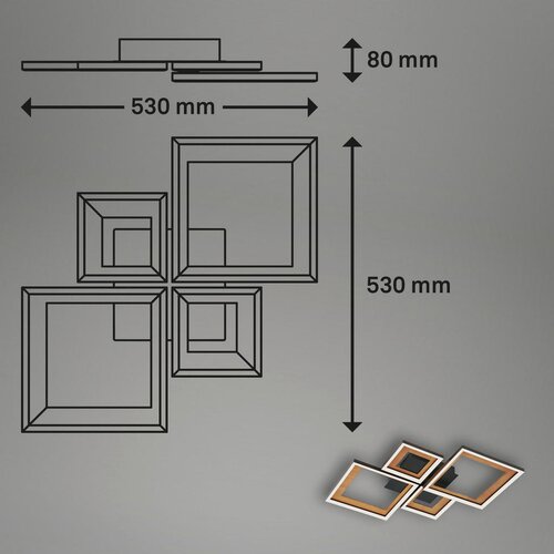 Lesnina XXXL Brilo - LED prigu&amp;scaron;iva plafonska svetiljka FRAME LED/38W/230V Slike