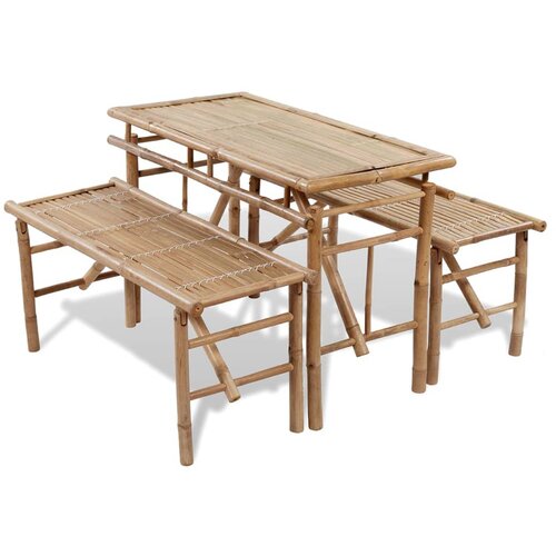  Pivski stol s 2 klupe 100 cm bambus Cene