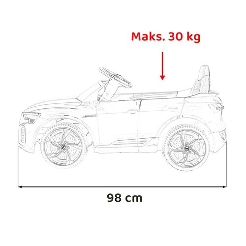  Licencirani auto na akumulator Audi SQ8 - žuti Slike