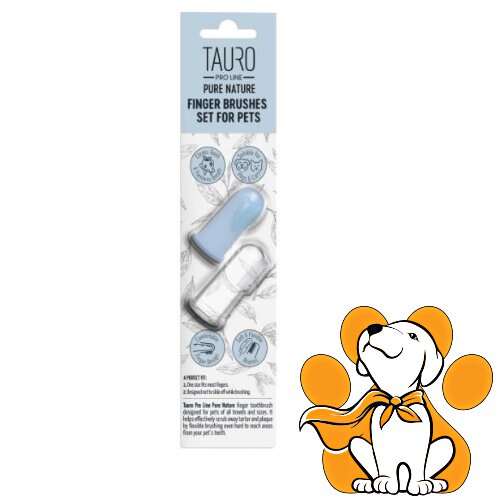 Tauro Pro Line pet Finger Brushes Set 2kom, Četkice Za Zube Od Silikona Cene