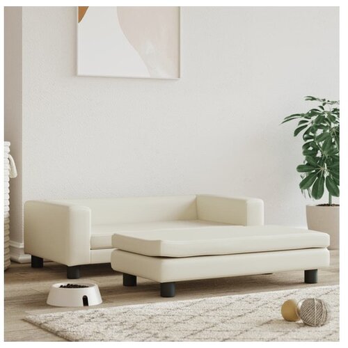 vidaXL Pasja postelja s podaljškom krem 100x50x30 cm umetno Cene