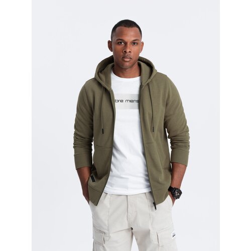 Ombre BASIC men's cotton stretch sweatshirt - olive Cene