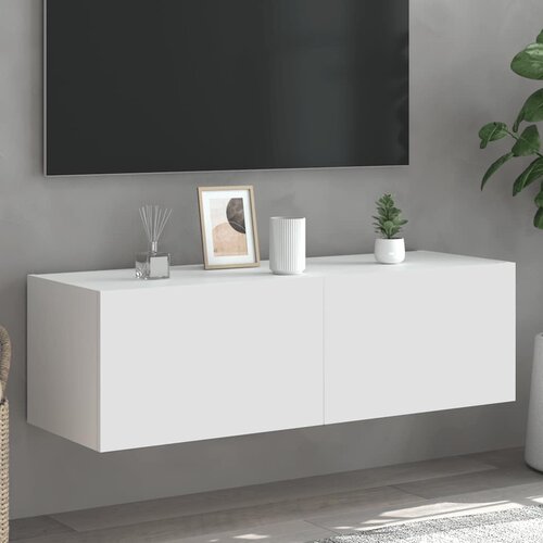  Zidni TV ormarić s LED svjetlima bijeli 100 x 35 x 31 cm Cijene