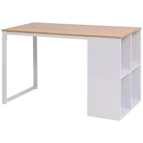 vidaXL Pisalna miza 120x60x75 cm barva hrasta in bela Cene