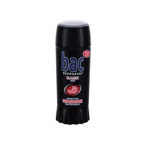 BAC Classic 24h deodorant v stiku brez aluminija 40 ml za moške