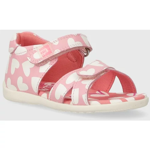 Agatha Ruiz De La Prada Otroški usnjeni sandali roza barva