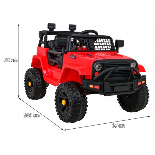  Avto na akumulator Jeep Dark Night - rdeč Slike