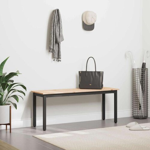  Klupa Prirodna 110 x 35 x 45 cm Čvrsto borovo drvo Slike