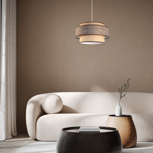  Visilica na sajli GRACE 1xE27/60W/230V prečnik 40 cm bež/braon Slike