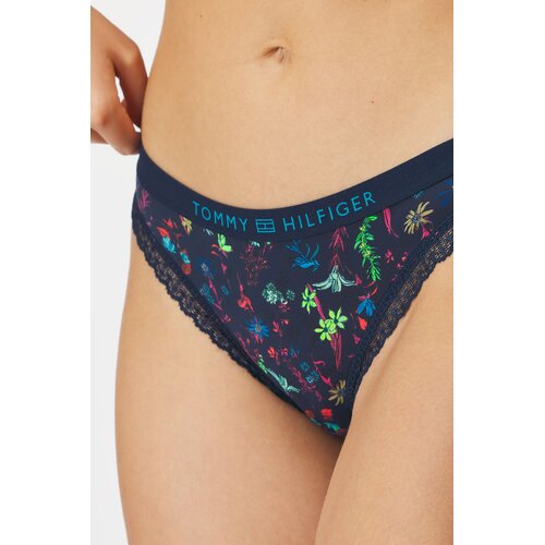 Tommy Hilfiger Underwear Lace Thong Hlačke Modra Slike