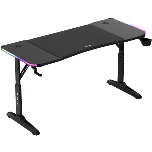 Huzaro Hero 3.6 Crni RGB Podesivi Gaming sto 140x60cm Slike