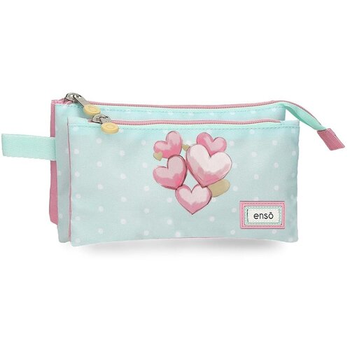 Enso HEARTS prazna pernica sa 3 pregrade - mint Slike