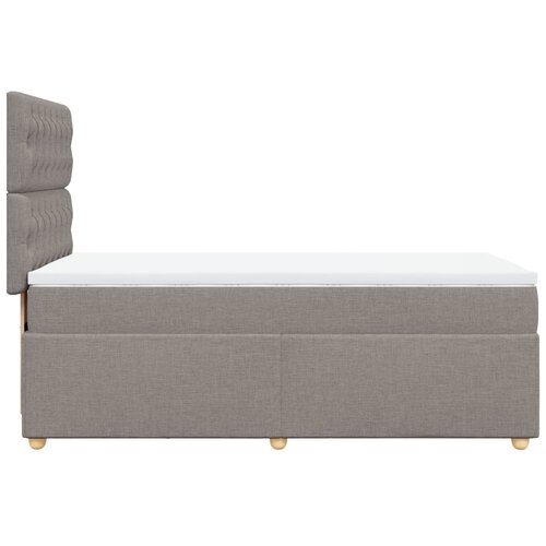  Krevet s oprugama i madracem smeđesivi 80x200 cm od tkanine Slike