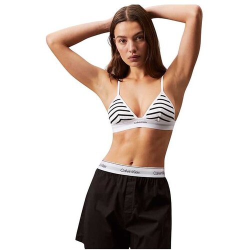 Calvin Klein trouglasti crno-beli grudnjak Cene