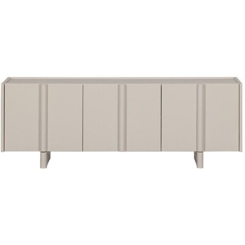 WOOOD Svetlo siva TV omarica iz masivnega bora 152x53x46 cm Basu &amp;ndash; Slike