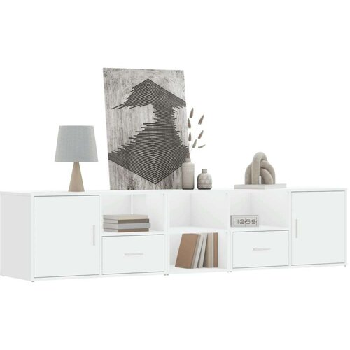  Kutni ormarić bijeli 200 x 40 x 45 cm od konstruiranog drva Cijene