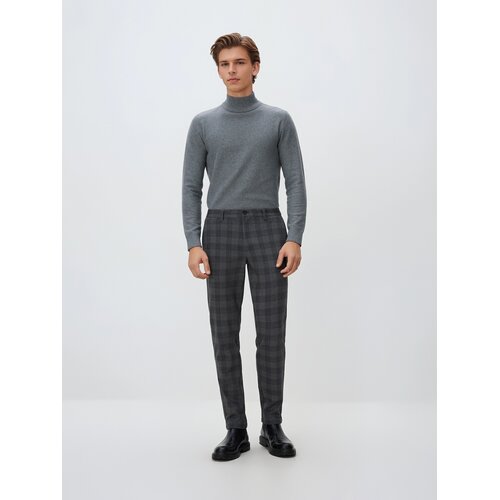 Reserved Slim fit karirane hlače - tamnosivo Cijene