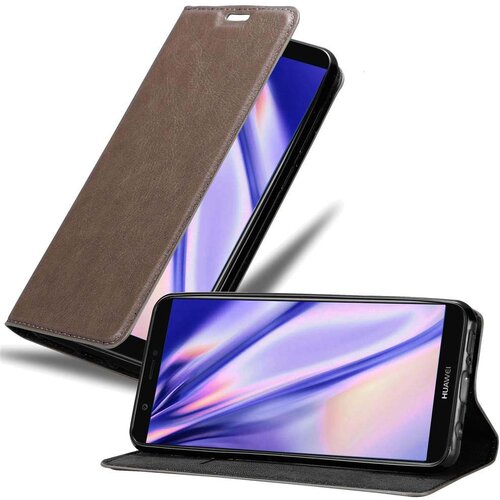 Cadorabo Huawei P SMART 2018/Enjoy 7S v kavovinsko rdeča - Za&scaron;čitni ovitek z magnetnim zapiranjem, stoječo funkcijo in režo za kartice, (20560936) Cene