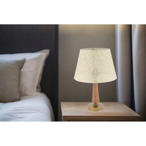 Opviq 302 Hazeran - White, Brown, Gold WhiteBrown Gold Table Lamp Slike