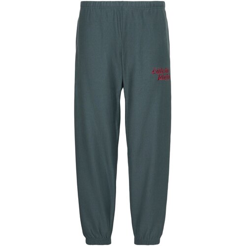 Calvin Klein Jeans Spodnji deli trenirke Premium Terry Graphi Siva Slike