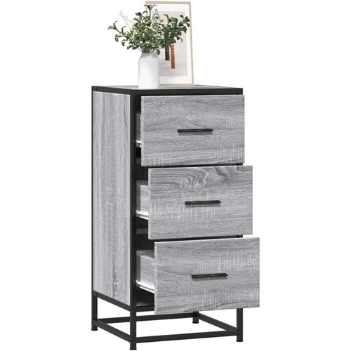 VidaXL Komoda boja hrasta sonome 35,5x35x76 cm konstruirano drvo metal Slike