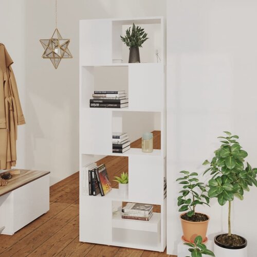 VidaXL Knjižna omara za razdelitev prostora bela 60x24x155 cm Slike