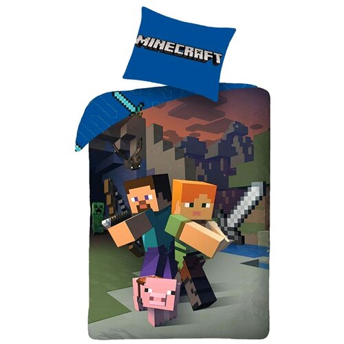 Minecraft obostrana posteljina 140x200 Slike