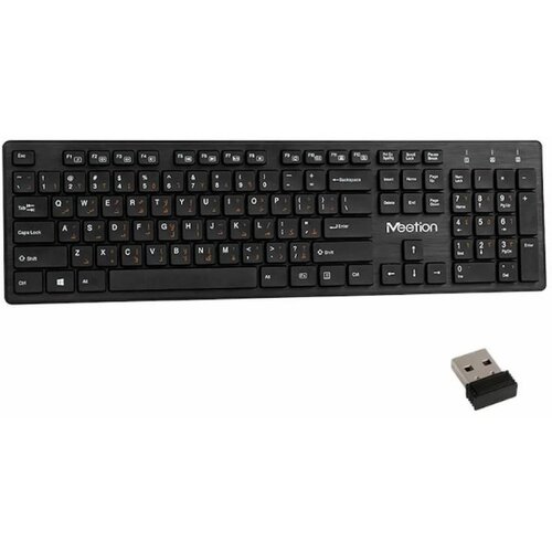 MeeTion WK841 bežična 2.4GHZ silent tastatura, crna Slike