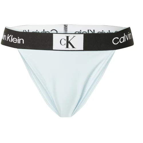 Calvin Klein Swimwear Bikini hlačke svetlo modra / črna / bela