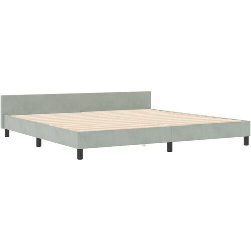 VidaXL krevet svjetlosiva 200x200 cm bar&amp;scaron;un Slike