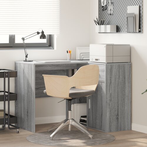 VidaXL Kutni stol Sivi Sonoma 102x88x75 cm Konstrukcija od drva Slike