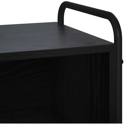  Kreveta Crni hrast 97 x 33 x 81 cm Konstruirano drvo - Crni hrast s 2 police 73 x 33 x 81 cm Slike