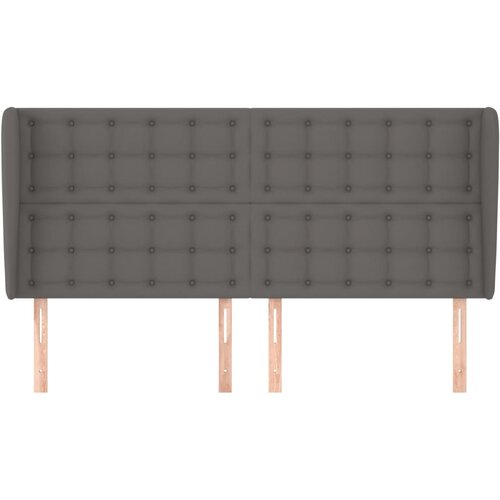  Uzglavlje s u&amp;scaron;ima sivo 203x23x118/128 cm od umjetne kože Slike
