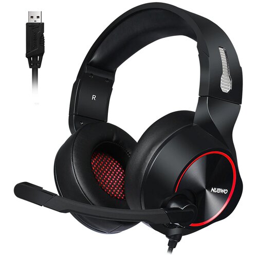  Slu&amp;scaron;alice Gaming Nubwo N11U LED USB crno crvene Slike