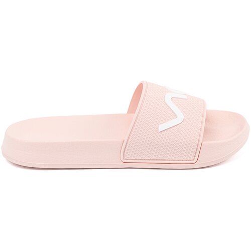 Shelvt Pink flip-flops with inscription Cene