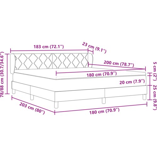 Box Spring Krevet s Madracem Tamno Plave Boje 180x200 cm Bar&amp;scaron;un Slike