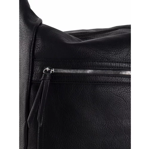 Fashion Hunters Women's black shoulder bag with pocket