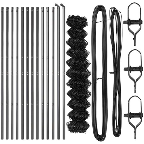  Stup za ogradu Siva 25 x 1,2 m (60 x 60 mm mreža) Čelik i PVC Slike