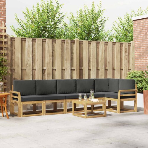  Set vanjskih sofa 7 kom. Bijela i antracit Poliester Smeđa 59 x 59 x 37 cm Cene
