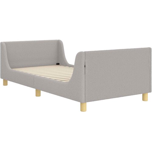  Krevet za djecu s uzglavljem Svijetlo siva 80 x 200 cm Vuna Slike