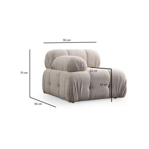 Atelier Del Sofa Kutna garnitura Petite, 190x160 cm, Krem Slike