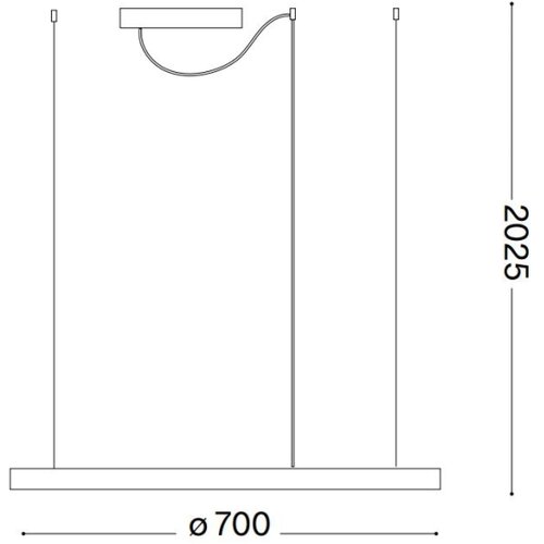 Ideal Lux led luster sa prigu&amp;scaron;iva na sajli oracle s LED/40W/230V 4000K preč. 70 cm crna Slike