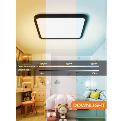  Immax NEO 07167-B40-LED RGBCCT prigu&amp;scaron;iva svetiljka 50W/230V Wi-Fi Tuya crna+daljinski upravljač Slike