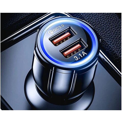 Led 2x usb 3.0 auto punjač za brzo punjenje quickcharge 3.1a uređaja Slike